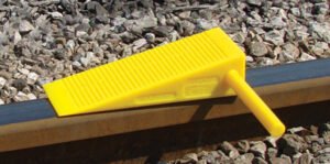 Nine Lives wheel wedge for idle railcars